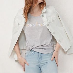 LC Lauren Conrad Crew Neck Graphic Tee Shirt